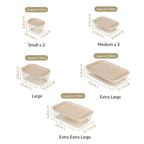 Groovo Premium Airtight Glass Containers Set Of 7