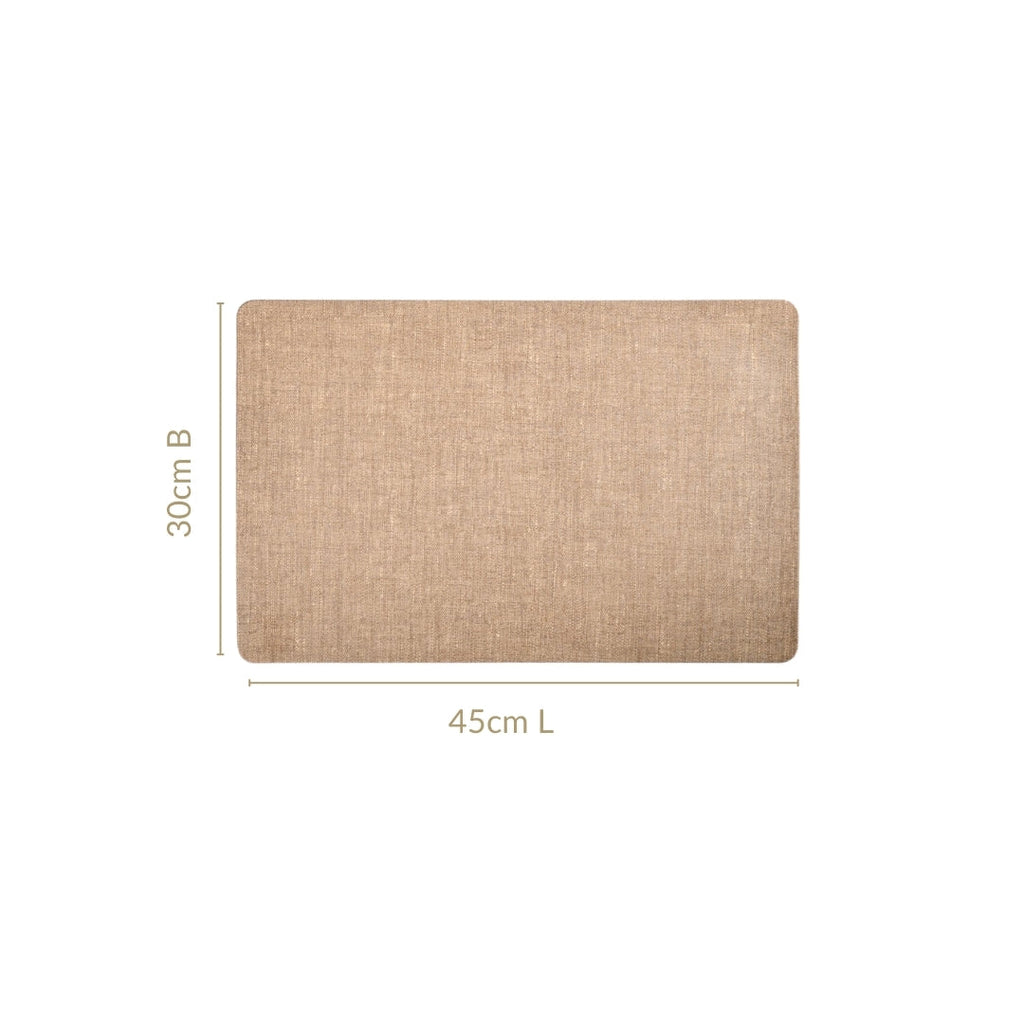 Rectangle Brown Table Mat Set Of 6