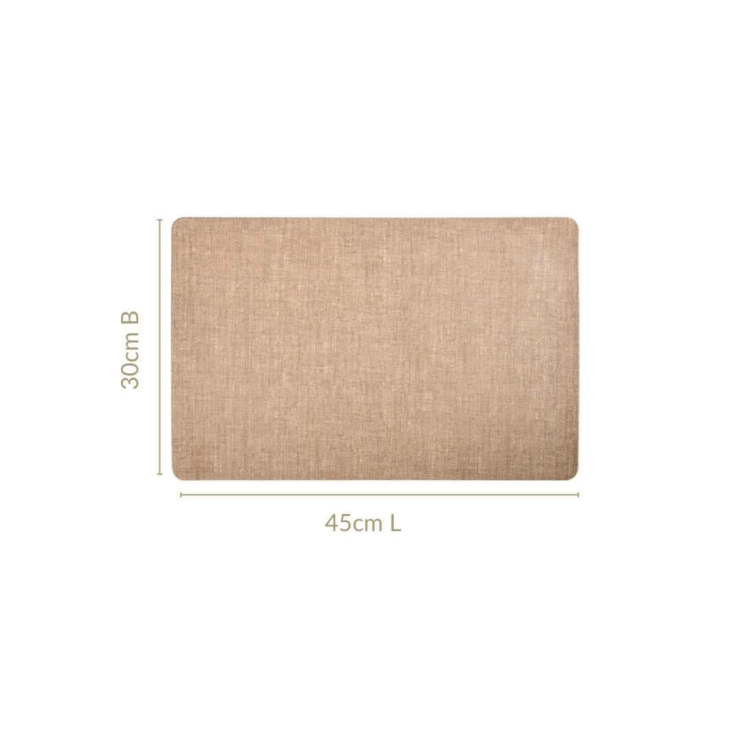 Rectangle Brown Table Mat Set Of 6