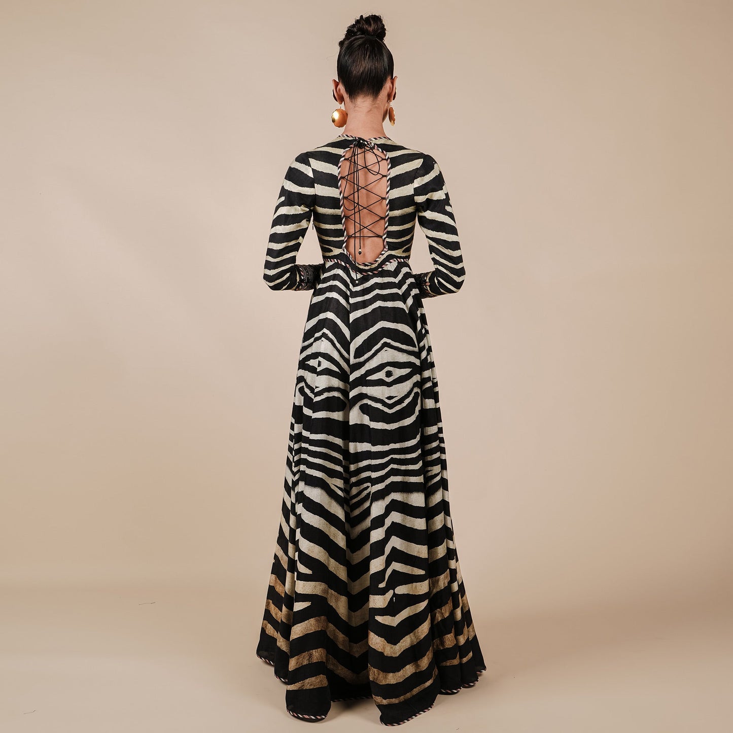 Zebra Print Anarkali | CHAR