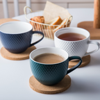 MAGNIFIQUE textured mug with coaster - Green