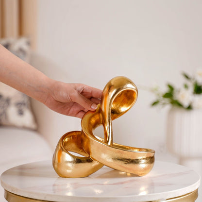 Abstract Twisted Decor Showpiece Gold