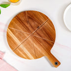 Acacia Wood Pizza Cutting And Serving Board 12 Inch