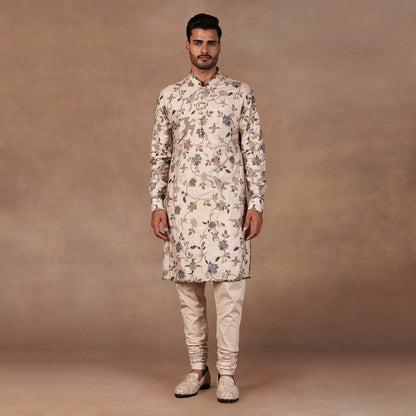 Almond Ivory Kurta Set | EAST
