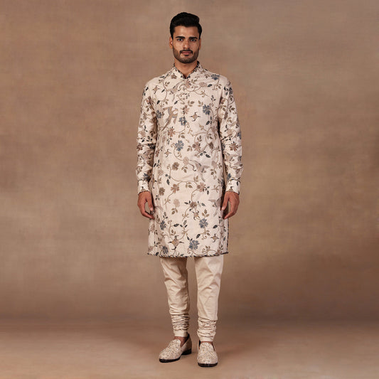 Almond Ivory Kurta Set | EAST