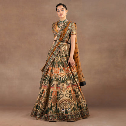 Amber Orange Lehenga Set | EAST