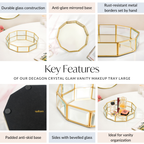 Crystal Glam Vanity Makeup Tray Large