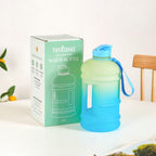 AquaBurst Water Bottle With Capacity Markers Ombre Green Blue 2200ml