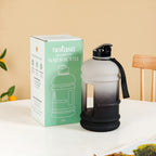 AquaBurst Fitness Gallon Water Bottle Ombre Grey Black 2200ml