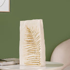 Palm Leaf Stone Finish Flower Vase