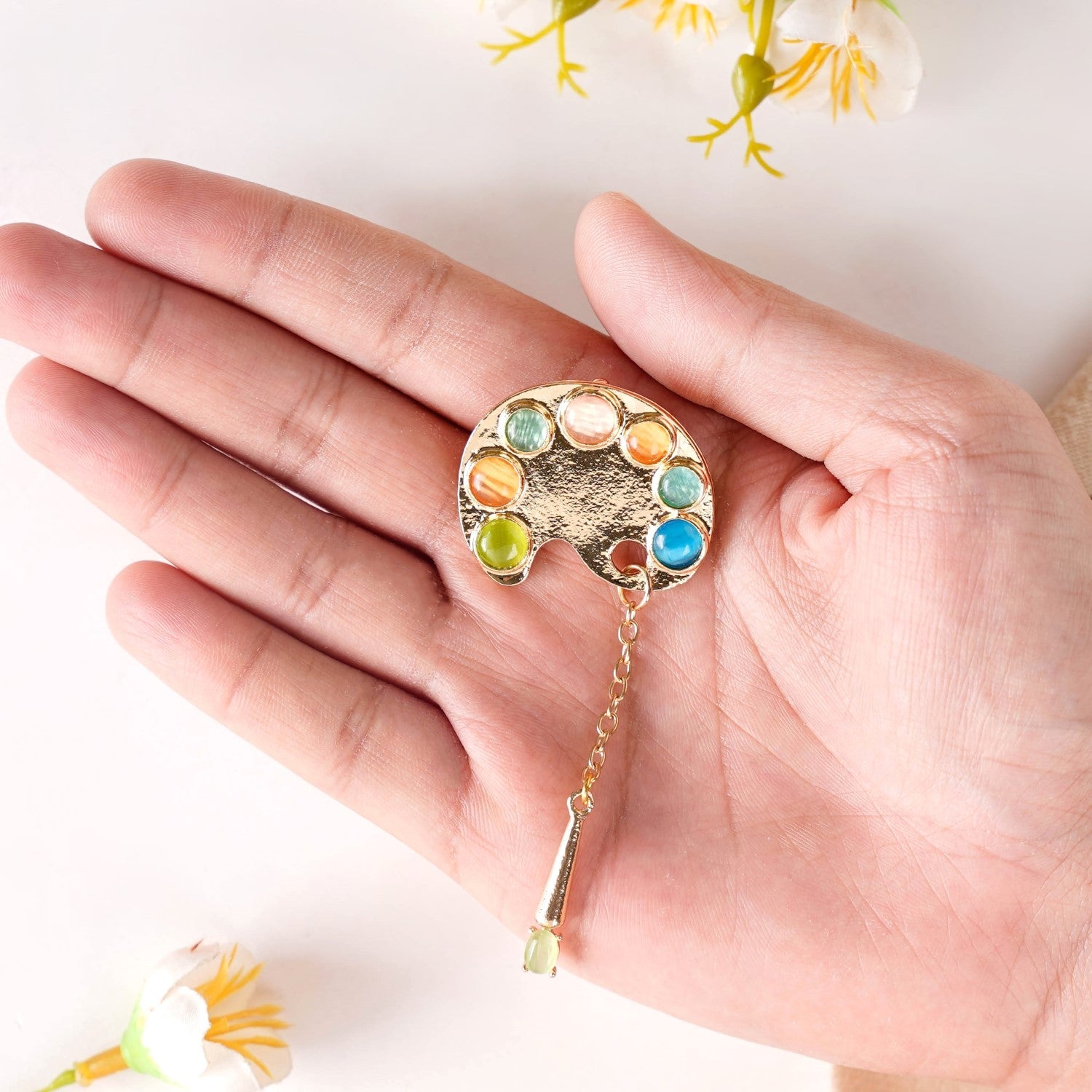Artist Paint Palette Brooch Pin