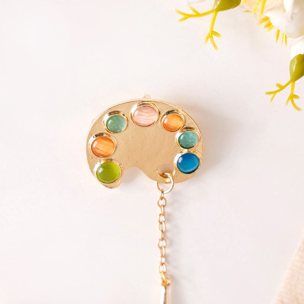 Artist Paint Palette Brooch Pin