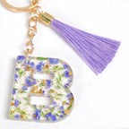 Blooming Beauty Pressed Flower B Keyring