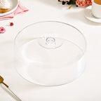 Bamboo Wood Cake Stand With Cloche 25cm