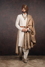 Banarasi Metallic Embroidered Stole | MURAQQA