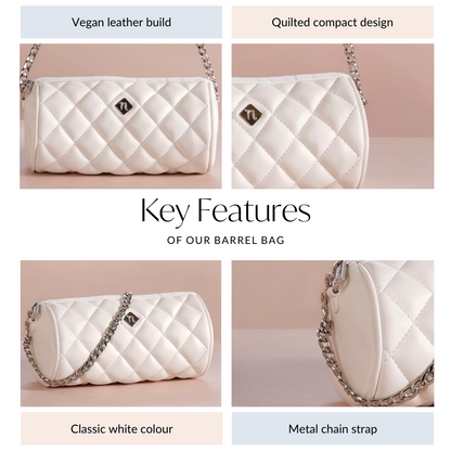 Mini Barrel Bag White