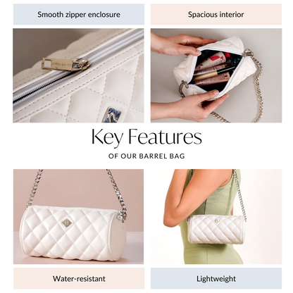 Mini Barrel Bag White
