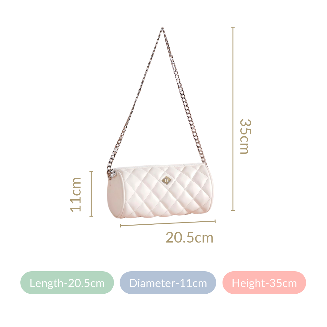 Mini Barrel Bag White