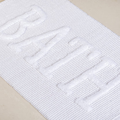 Handwoven Pure Cotton Bathroom Mat Large 32x20 Inch