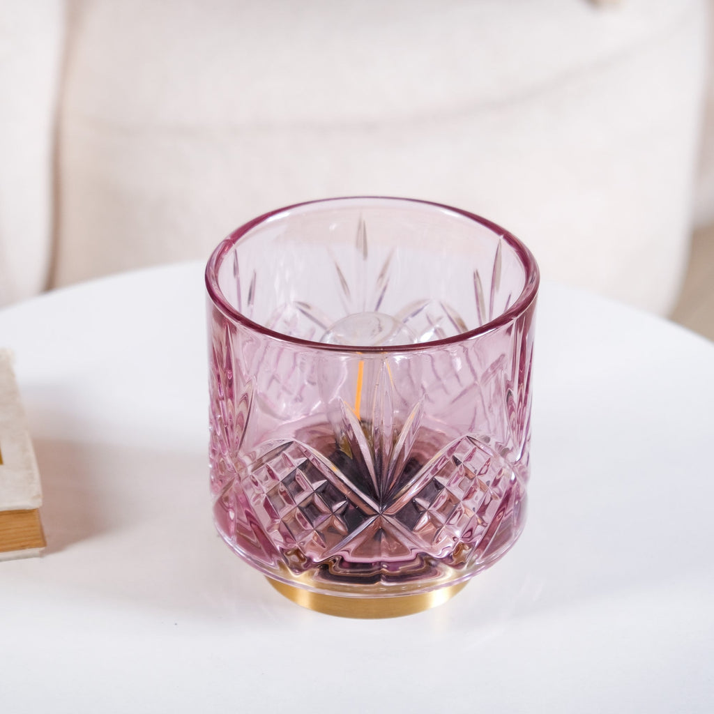 Purple Decorative Glass Lamp