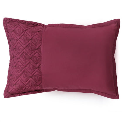 Marsala  Embroidered 210TC Cotton Bed Cover With 2 Pillow Covers
