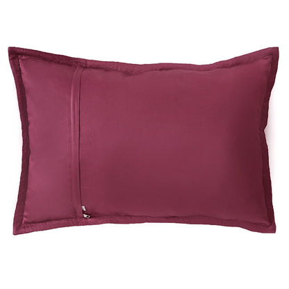 Marsala  Embroidered 210TC Cotton Bed Cover With 2 Pillow Covers