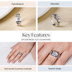 Bezel Cut Silver Ring