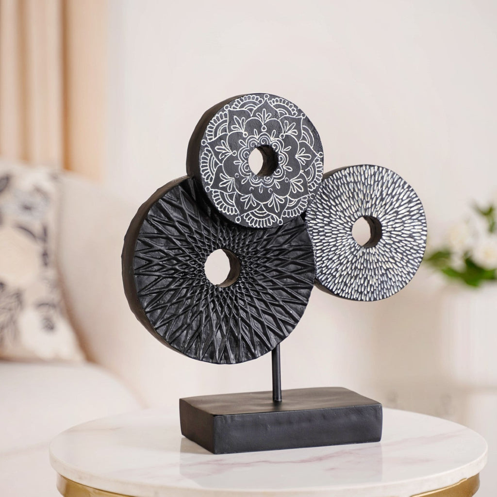 Black Mandala Trio Showpiece