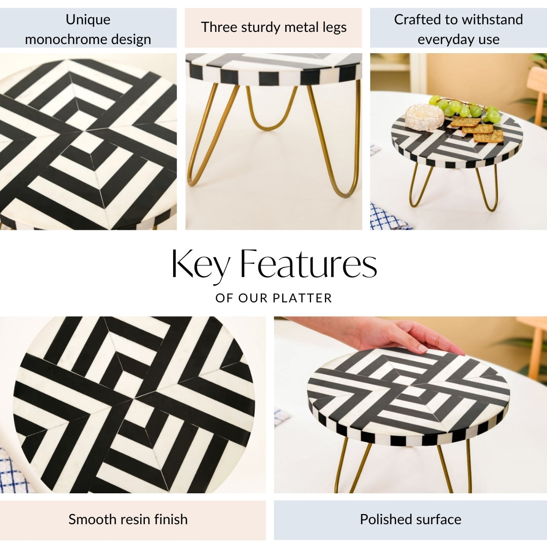 Black And White Riser Cake Stand