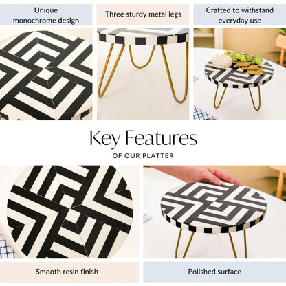 Black And White Riser Cake Stand