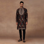 Black Ikat Kurta Set | EAST