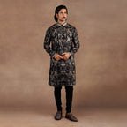 Black Oriental Kurta Set | EAST