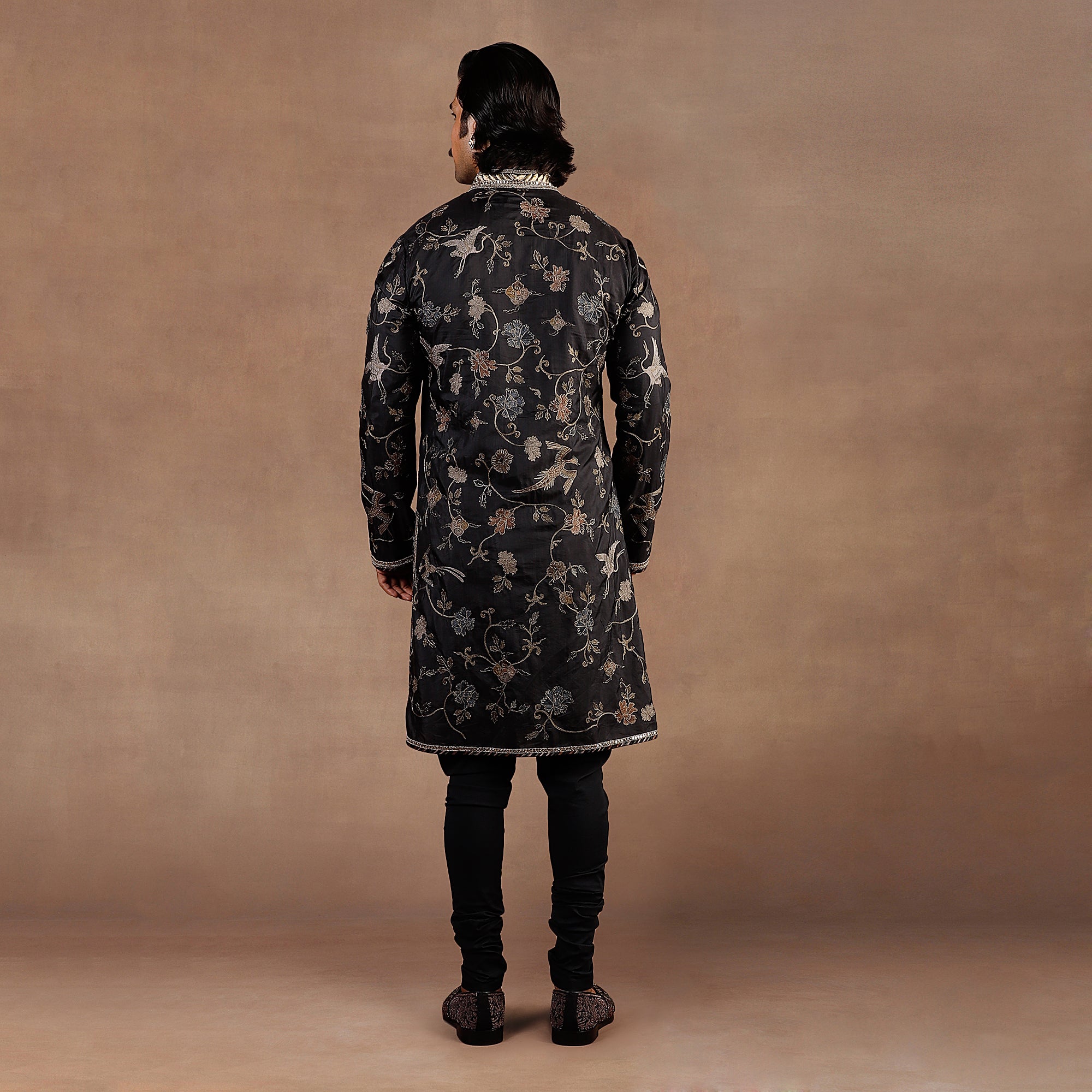 Black Oriental Kurta Set | EAST