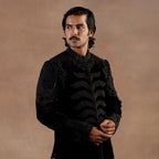 Black Velvet Bandhgala Set | EAST