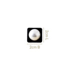 Black Velvet Pearl Square Studs