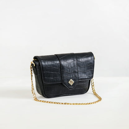 Croco Go-To Outing Bag Black