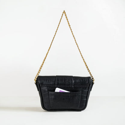 Croco Go-To Outing Bag Black