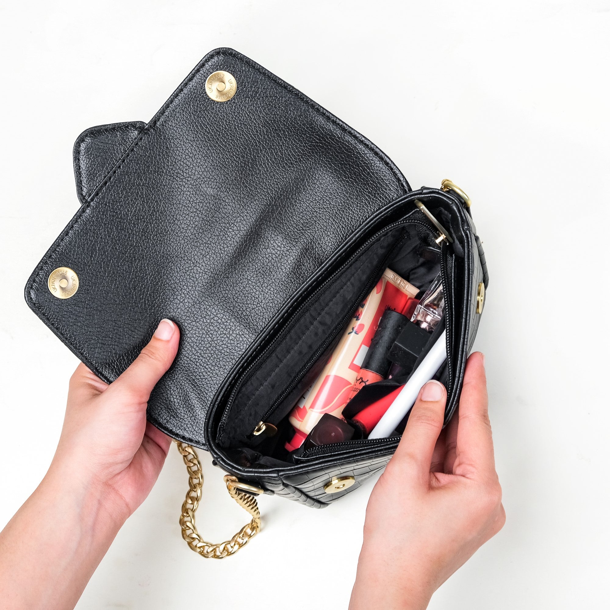 Croco Go-To Outing Bag Black