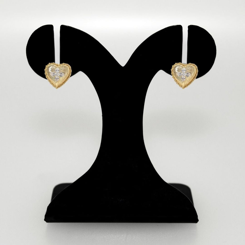 Blooming Heart Stud Earrings