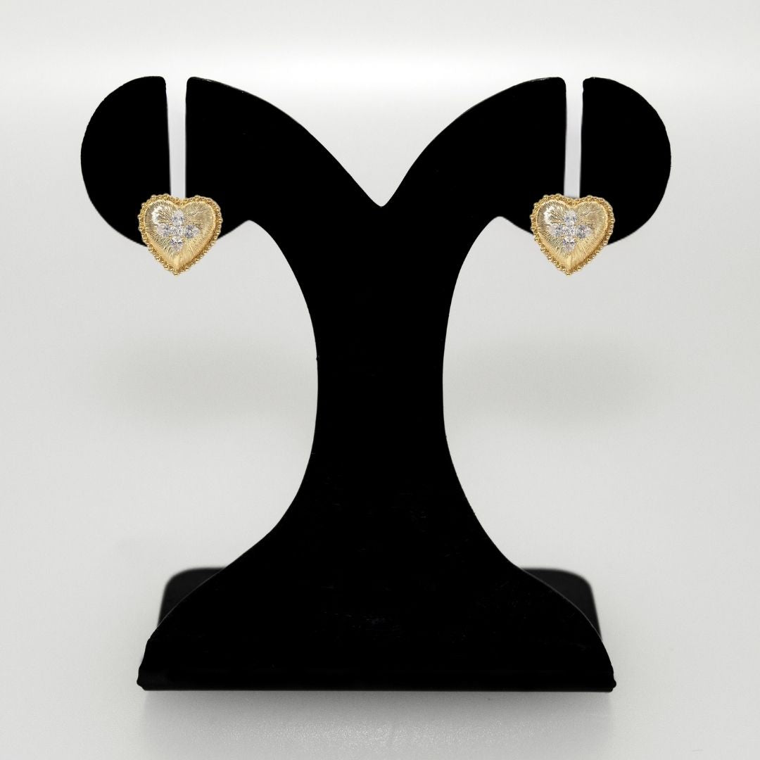 Blooming Heart Stud Earrings