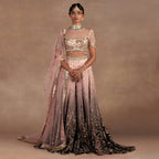 Blush Pink - Black Ombre Sharara Set