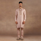 Blush Pink Ivory Ombre Nehru Jacket Set | EAST