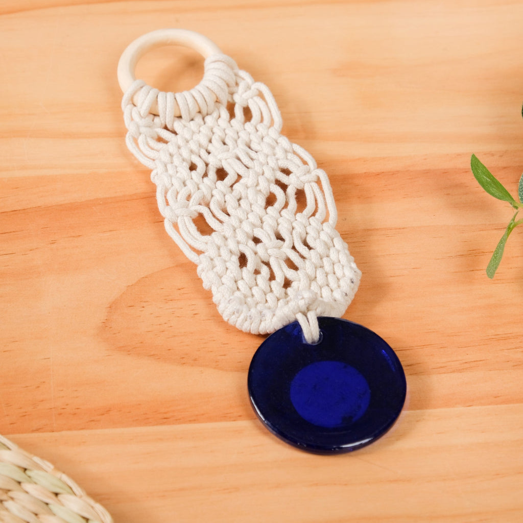 Boho Chic Macrame Evil Eye Wall Hanging