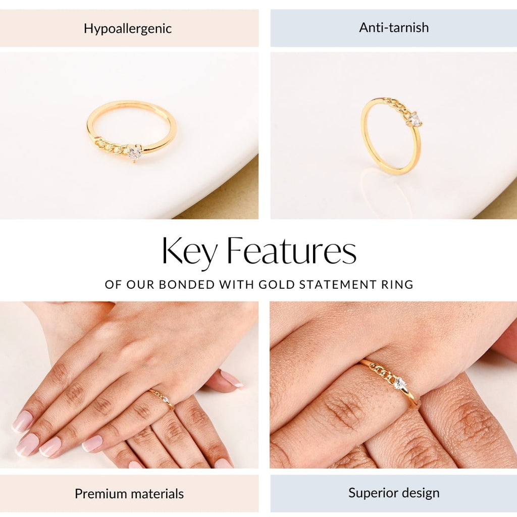 Bonded With Gold Statement Ring