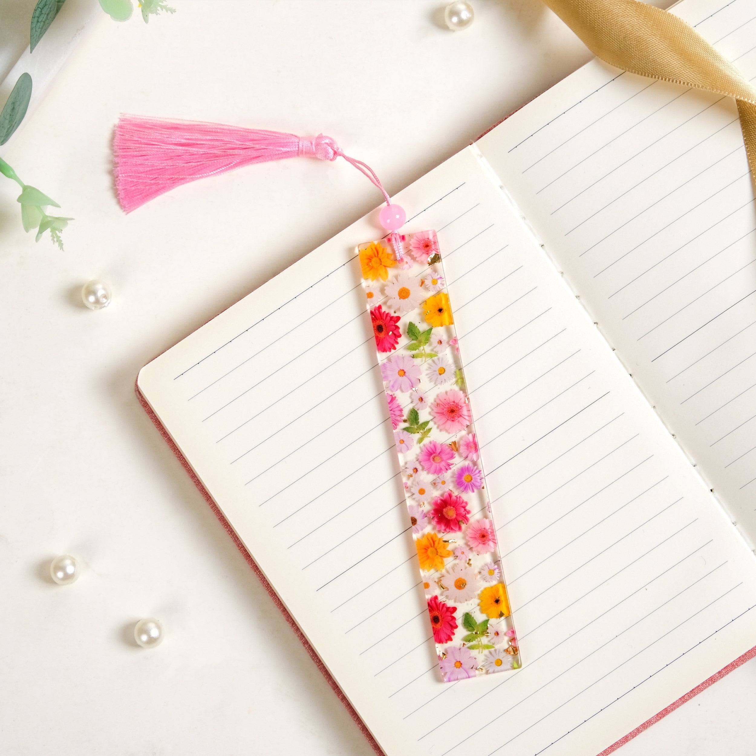 Petals And Pages Bookmark