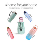 Chic Mint Drawstring Bottle Holder