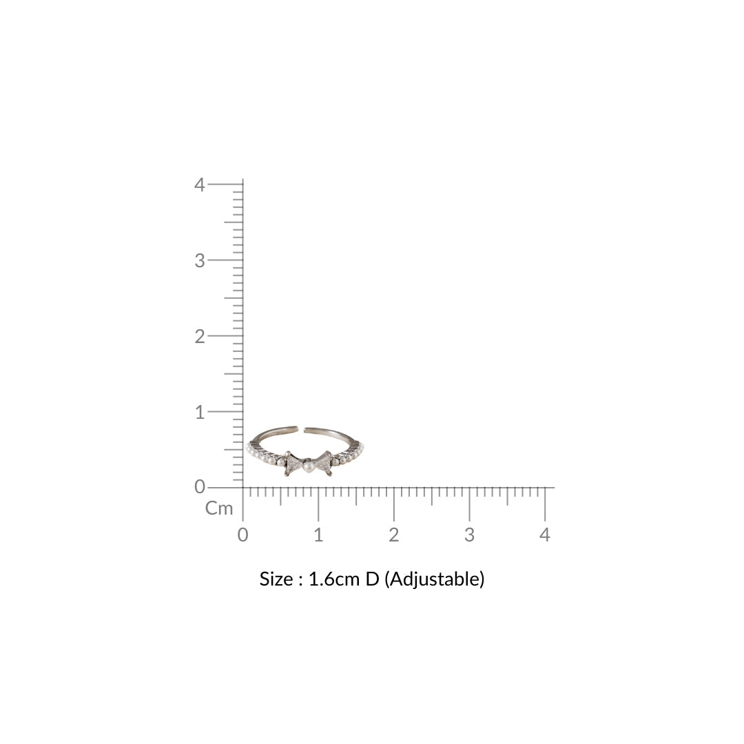 Bow Belle Silver Ring