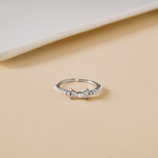 Bow Belle Silver Ring
