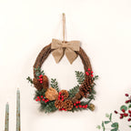 Berry Bow Ecofriendly Decorative Festive Wreath