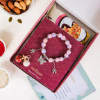 Bow Butterfly Charm Bracelet Rakhi Set Of 3 With Gift Box And Card